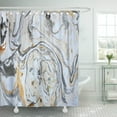 thumbnail image 1 of PKNMT Abstract Marbling Ink Hand Black White Gold Silver Shower Curtain 60x72 inches, 1 of 1