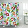 thumbnail image 1 of PKNMT Aloha Hibiscus Flower Pattern This Painting Continues Repeatedly Beautiful Bathroom Shower Curtains 60x72 inch, 1 of 1