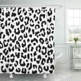 thumbnail image 1 of PKNMT Animal Leopard Pattern Fabrics Scrap Booking Africa Black Camouflage Detailed Bathroom Shower Curtains 60x72 inch, 1 of 1