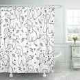 thumbnail image 1 of PKNMT Animal Poodle Pattern Beautiful Beauty Breed Cartoon Cute Polyester Shower Curtain 60x72 inches, 1 of 1