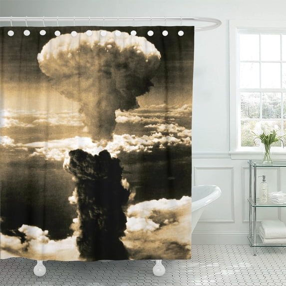 PKNMT Atomic Bomb Mushroom Cloud Rises More Than 60 000 Shower Curtain 60x72 inches