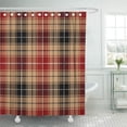 thumbnail image 1 of PKNMT Black Flannel Red and Beige Scottish Woven Tartan Plaid Abstract Checkered Clan Bathroom Shower Curtain 66x72 inch, 1 of 1
