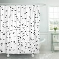 thumbnail image 1 of PKNMT Black Sky Flock of Flying Birds White Group Aves Drawing Pigeon Starling Swarm Bathroom Shower Curtain 66x72 inch, 1 of 1