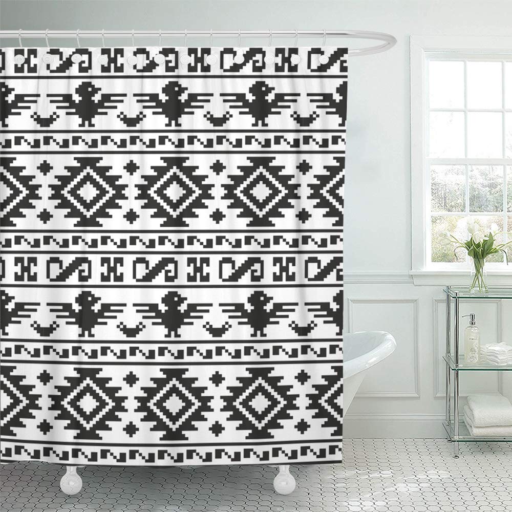 PKNMT Black Southwest Pixel Aztecs Blue Abstract Africa African