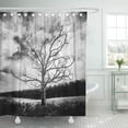 thumbnail image 1 of PKNMT Black and White Alone Dead Tree with Dramatic Sky and Pine Plantation in The Shower Curtain Bath Curtain 66x72 inch, 1 of 1