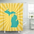 thumbnail image 1 of PKNMT Blue Abstract Map of Michigan America Cartography County Federal Geography Bathroom Shower Curtains 60x72 inch, 1 of 1