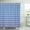 thumbnail image 1 of PKNMT Blue Americana Star Pattern Red Nautical Patriotic Stripe Tileable White Waterproof Bathroom Shower Curtains Set 66x72 inch, 1 of 1