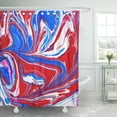 thumbnail image 1 of PKNMT Blue Brush Marbled Marble Coloring Red Painting Oil White Abstract Abstraction Waterproof Bathroom Shower Curtains Set 66x72 inch, 1 of 1