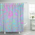 thumbnail image 1 of PKNMT Blue Opal at Suminagashi Technique Petrol Pattern Holographic Design Colorful Bathroom Shower Curtains 60x72 inch, 1 of 1