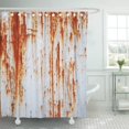 thumbnail image 1 of PKNMT Brown Rusted White Metal Wall Rusty Streaks of Rust Polyester Shower Curtain 60x72 inches, 1 of 1