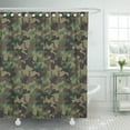 thumbnail image 1 of PKNMT Camouflage Classic Style Masking Camo Green Brown Black Olive Colors Forest Design Shower Curtain Bath Curtain 66x72 inch, 1 of 1