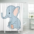 thumbnail image 1 of PKNMT Cartoon Character of Sitting Cute Baby Elephant for Children Polyester Shower Curtain 60x72 inches, 1 of 1