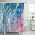 thumbnail image 1 of PKNMT Colorful Artistic Blue and Pink Marble Painting Abstract Color Mix Watercolor Bathroom Shower Curtains 60x72 inch, 1 of 1