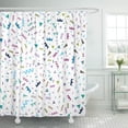thumbnail image 1 of PKNMT Colorful Geometric Shapes The of 80S in Retro Memphis Polyester Shower Curtain 60x72 inches, 1 of 1
