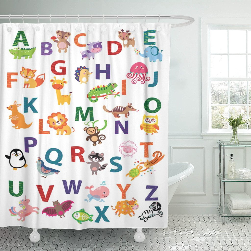 PKNMT Cute Animal Alphabet English Nursery Wall Kid's Gender Neutral