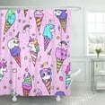 thumbnail image 1 of PKNMT Cute Ice Cream Cones That Look Like Animals Shower Curtain 60x72 inches, 1 of 1
