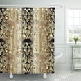 thumbnail image 1 of PKNMT Damask Gold Luxury Floral 3D Vintage Flowers Leaves Polyester Shower Curtain 60x72 inches, 1 of 1