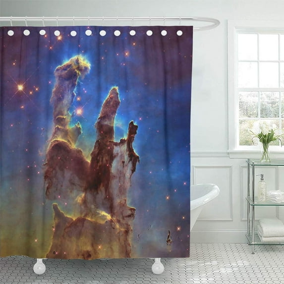 PKNMT Deep Space Object Pillars of Creation in Eagle Nebula M16 The Constellation Bathroom Shower Curtains 60x72 inch