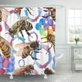 thumbnail image 1 of PKNMT Exotic Bee Wild Insect in Watercolor Full Name of The Honeybee Aquarelle Waterproof Bathroom Shower Curtains Set 66x72 inch, 1 of 1