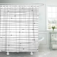 thumbnail image 1 of PKNMT Free Bead Black Contour Creative Ink Work Boho Chic Line Gypsy Actual Bohemian Bathroom Shower Curtains 60x72 inch, 1 of 1