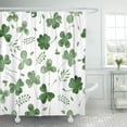 thumbnail image 1 of PKNMT Green Irish with Watercolor Clover Grass Pattern for St Patrick's Day Patrick Lucky Waterproof Bathroom Shower Curtains Set 66x72 inch, 1 of 1
