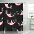 thumbnail image 1 of PKNMT Hatter Cheshire Cat Smile Mad Party Alice Fairy Tea Whimsical Adventures Waterproof Bathroom Shower Curtains Set 66x72 inch, 1 of 1