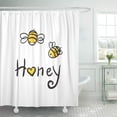 thumbnail image 1 of PKNMT Honeybee Honey Bee Cute Heart Flying Happy Animal Baby Bumblebee Bathroom Shower Curtain 66x72 inch, 1 of 1
