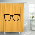 thumbnail image 1 of PKNMT Orange Accessory Black Hipster Glasses Yellow Color Corrective Eyeglasses Shower Curtain 60x72 inches, 1 of 1