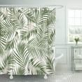 thumbnail image 1 of PKNMT Pattern Green Leaves of Palm Tree on Leaf Tropical Shower Curtain 60x72 inches, 1 of 1