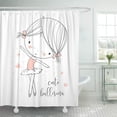 thumbnail image 1 of PKNMT Pink Ballet Cute Ballerina Girl Sweet Adolescent Adorable Baby Beautiful Blonde Bathroom Shower Curtain 66x72 inch, 1 of 1