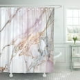 thumbnail image 1 of PKNMT Pink White Marble Pattern High Resolution Gray Black Stone Polyester Shower Curtain 60x72 inches, 1 of 1