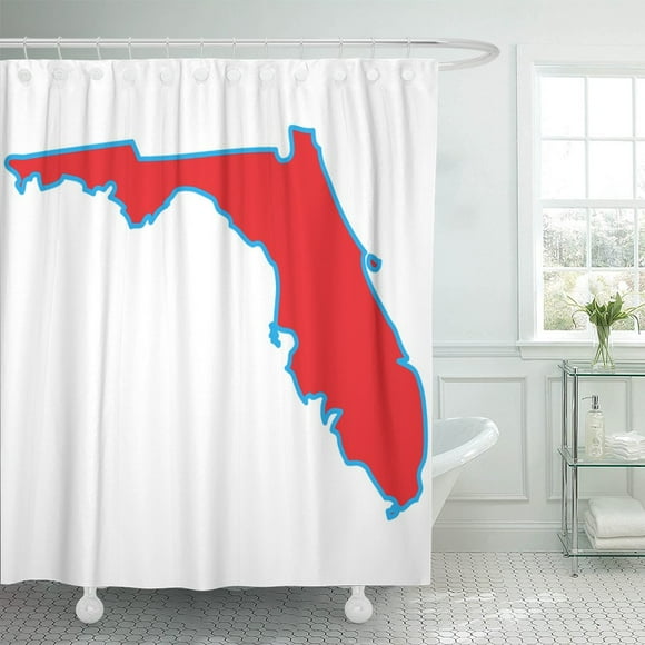 PKNMT Shape Map of The State Florida Abstract America Border Shower Curtain 60x72 inches