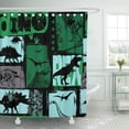 thumbnail image 1 of PKNMT Shark Dino Pattern for Original Rex Dinosaur Boys Baby Polyester Shower Curtain 60x72 inches, 1 of 1