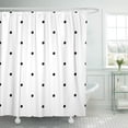 thumbnail image 1 of PKNMT Small Abstract Polka Dot Pattern Cute Black and White Shower Curtain 60x72 inches, 1 of 1