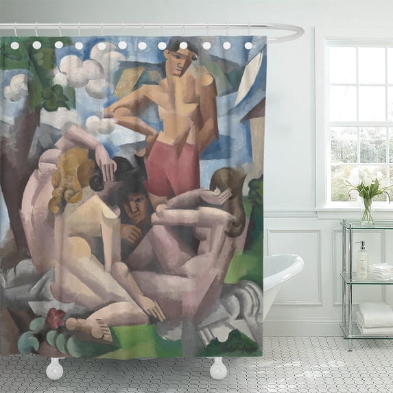 PKNMT The Bathers by Roger De La Fresnaye 1912 French Polyester Shower Curtain 60x72 inches