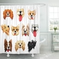 thumbnail image 1 of PKNMT The Darling Dogs Breed Cocker Spaniel Border Collie Welsh Shower Curtain 60x72 inches, 1 of 1