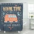 thumbnail image 1 of PKNMT Vintage Hippie Time Mini Van and Lettering Life No Shower Curtain 60x72 inches, 1 of 1