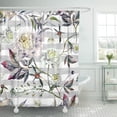 thumbnail image 1 of PKNMT Watercolor Elegant Made of White Peonies Meadow Plants Polyester Shower Curtain 60x72 inches, 1 of 1