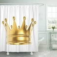 thumbnail image 1 of PKNMT Yellow King Shiny Gold Crown 3D Rendering Emperor Front Shower Curtain 60x72 inches, 1 of 1