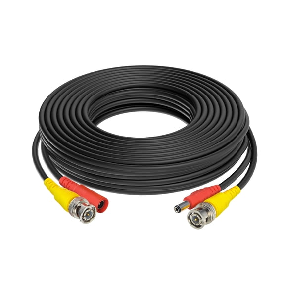 PKPOWER 50ft Black BNC Video Power Wire Cord for Samsung Camera Cable SDS-P3022 SDS-P3040