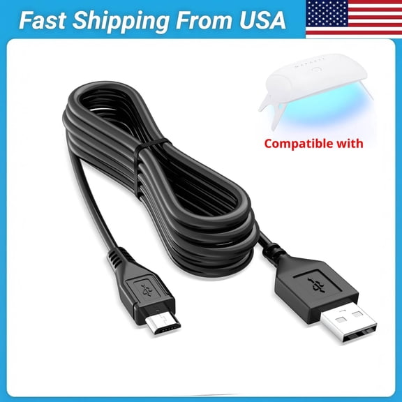PKPOWER 5FT Micro USB Charger Cable Compatible with Mini Fan, Compatible with BESKAR, SkyGenius, opolar, VersionTECH, Aluan, TriPole Fans, 2A Fast Charging, 1.5m
