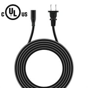 PKPOWER 5ft/1.5m UL Listed US 2-Prong Port AC Power Cord/Cable for PS2 PS3 Slim/Laptop HP Dell Acer Charger