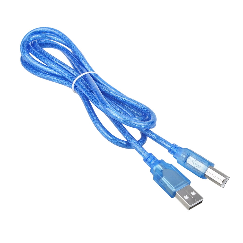 PKPOWER Blue 6ft Printer USB 2.0 Cable Cord Transfer PC A to B Male