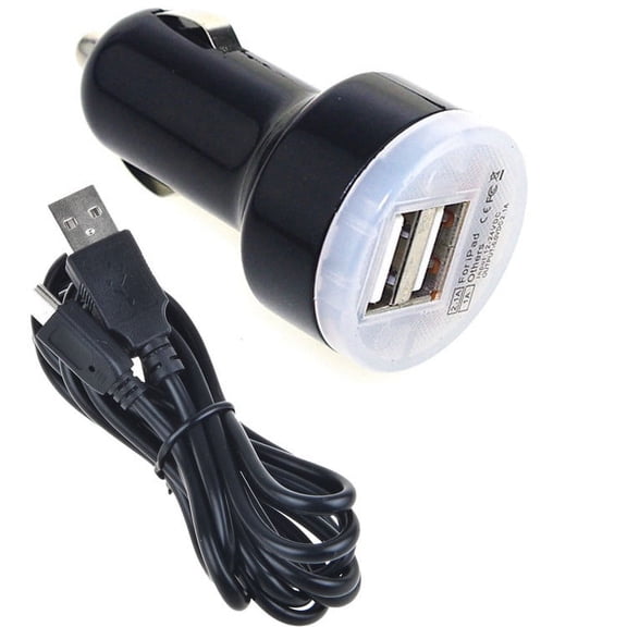 PKPOWER Car DC Adapter + USB Charging Cable For Uniden BC125AT BC75XLT BC-125AT BC-75XLT Bearcat Handheld Scanner Auto Vehicle Boat RV Camper Cigarette Lighter Plug Power Supply Cord Cable Charger