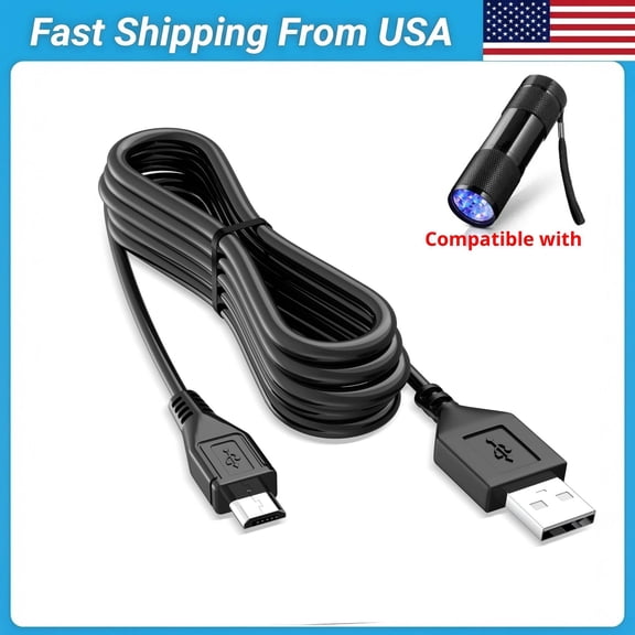 PKPOWER Micro USB Cable Charger Cable Charging Cord Wire Compatible Compatible with HyperX Cloud Flight, Corsair Void Void Pro HS70 HS70 Pro K63,Razer BlackShark V2 Pro,Turtle Beach Headsets Stealth