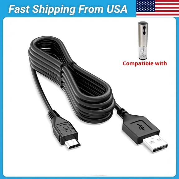 PKPOWER USB Charger Charging Cable Cord Compatible with Enabled Video Doorbell 2/3/Plus / 4 (2020 Release) Power Cord, Peephole Cam,Doorbell Pro,Doorbell 2 3 Camera Battery Charging Cable (Black)