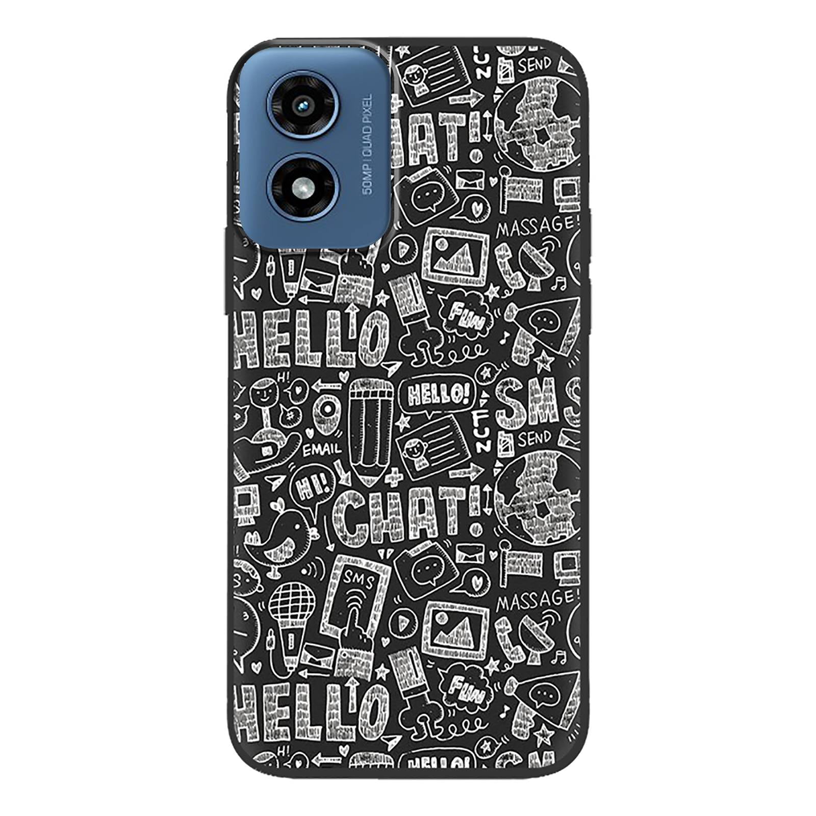 PKQPhone Case For MOTO G Play 2024/4G/5G, TPU Fashion Design Silicone