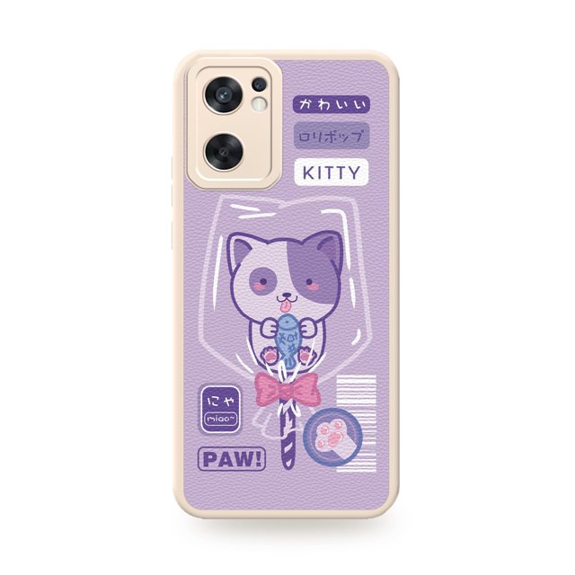 PKQPhone Case For OPPO Reno7SE 5G, Silica gel imitation leather simple