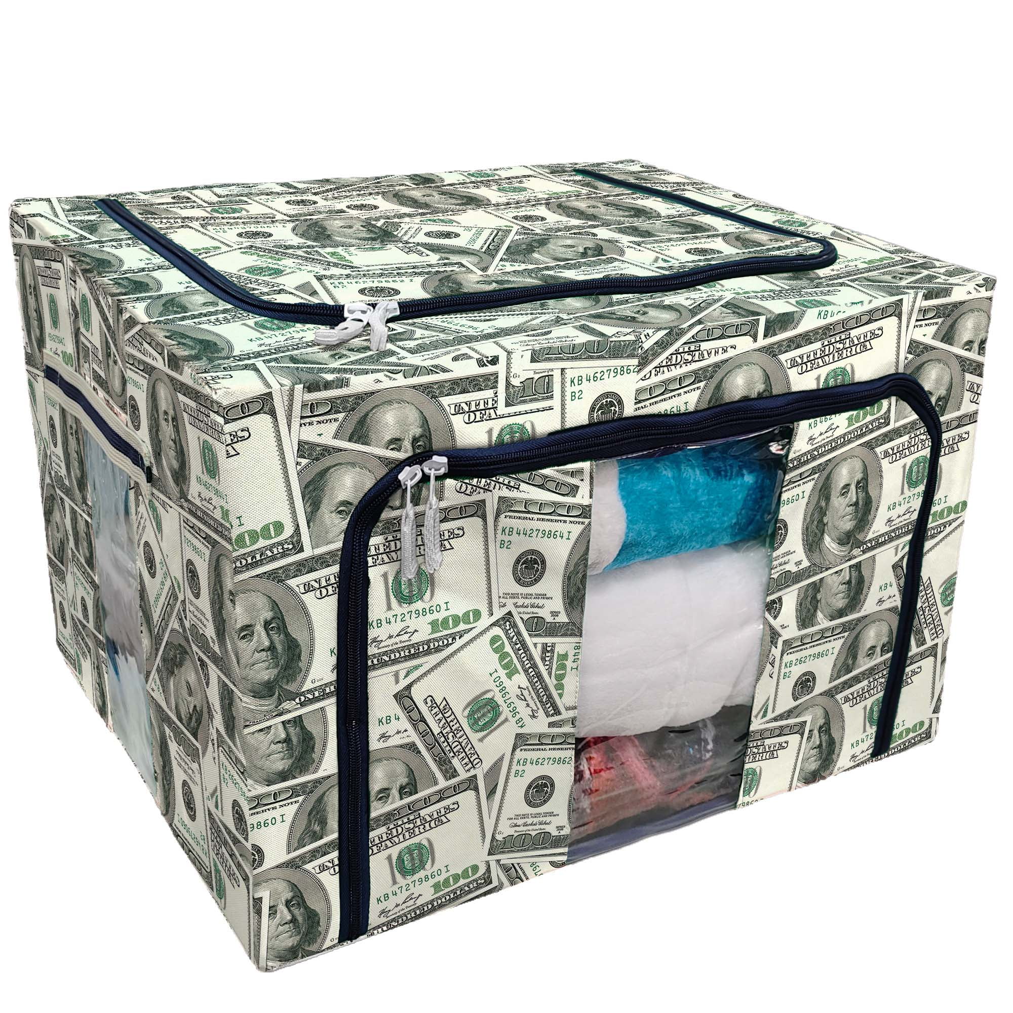 ZEAYEA 4-Pack Storage Bags With Handles - Clear Window Organizer Bags For Toys & Travel