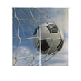 thumbnail image 1 of PKQWTM 3D Rendering Soccer Ball Net Door Curtain Window Cover Home Decor Hanging Curtain Size 85x90 CM, 1 of 1
